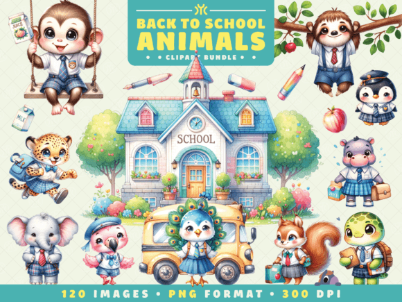 Back to School Animals Clipart: A Creative Resource for Educators and Designers