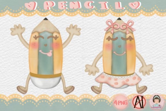 Back to School Cartoon Pencil Clipart