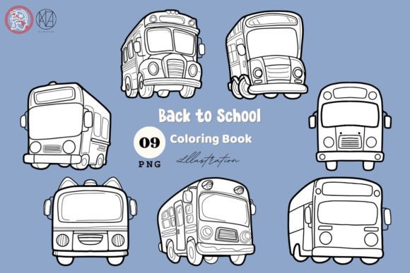 Back to School Fun Bus Coloring 🚌🍎PNG: A Creative Resource for All Ages