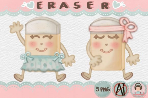 Cartoon Eraser Clipart, Back to School: A Creative Resource for Educators and Designers