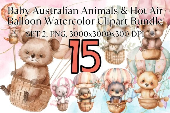 Discover the Beauty of Baby Australian Animals Watercolor Set 2