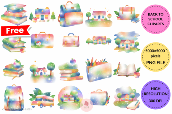Free Back to School Dreamy Cliparts 5: A Versatile Resource for Creative and Practical Use