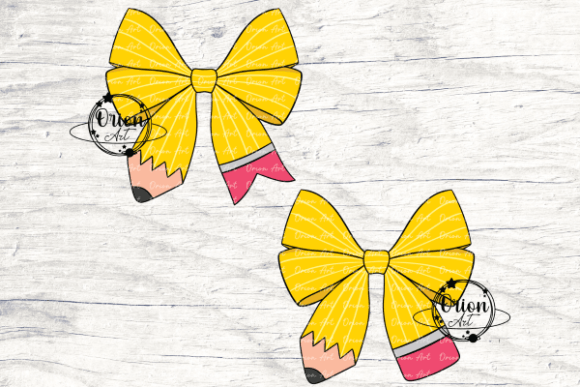 Pencil Bow, Pencil Ribbon, Teacher PNG: A Versatile Design for Education and Creativity
