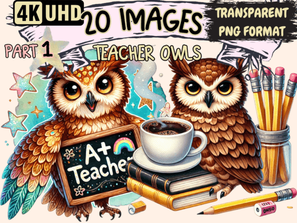 Teacher Owls P1 Clipart: A Strategic Resource for Creative and Educational Projects