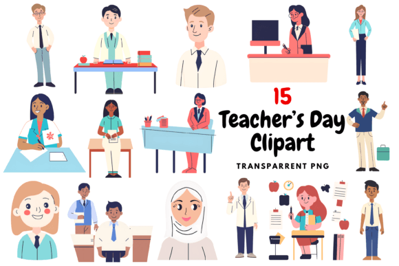 Teacher’s Day Teacher Clipart Cute PNG: A Versatile Resource for Creative Projects